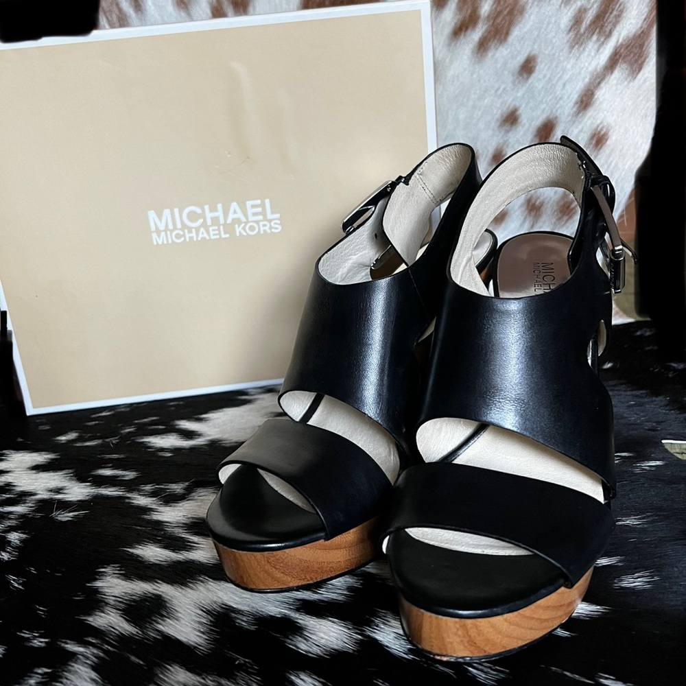 Michael Kors Carla Platform Wedge in Black
